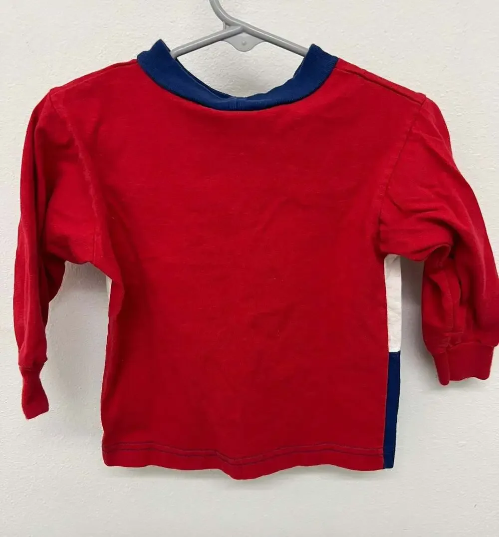 Vintage Baby B'gosh Colorblock Long Sleeve Shirt Size 12 MOS